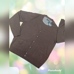 Boutique wool pocket cardigan sweater Men XXL